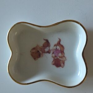 Cuddly Kitten Gold Trim Cat Trinket Dish
